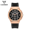 CADISEN 9058 G Mens Watch Sport Chronograph Silicone Strap Quartz Army Military Watches Men Brand Luxury Male Relogio Masculino